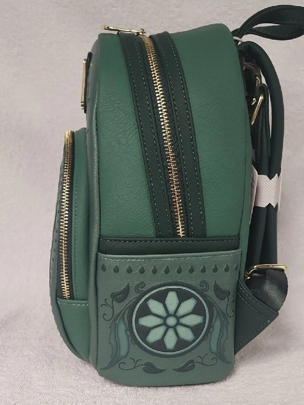 Loungefly Green Embossed Lord of the Rings Mini Backpack